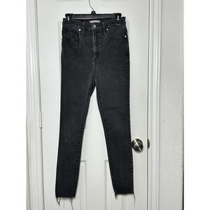 Madewell 11" High Rise Skinny Jean Denim Black Light Wash Women Sz 27